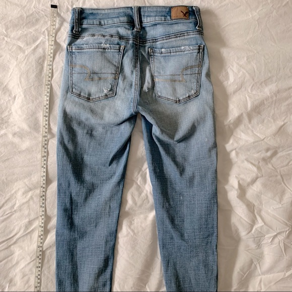 Women’s American Eagle Hi-Rise Jegging Crop Super Stretch Size 0 - Picture 2 of 4